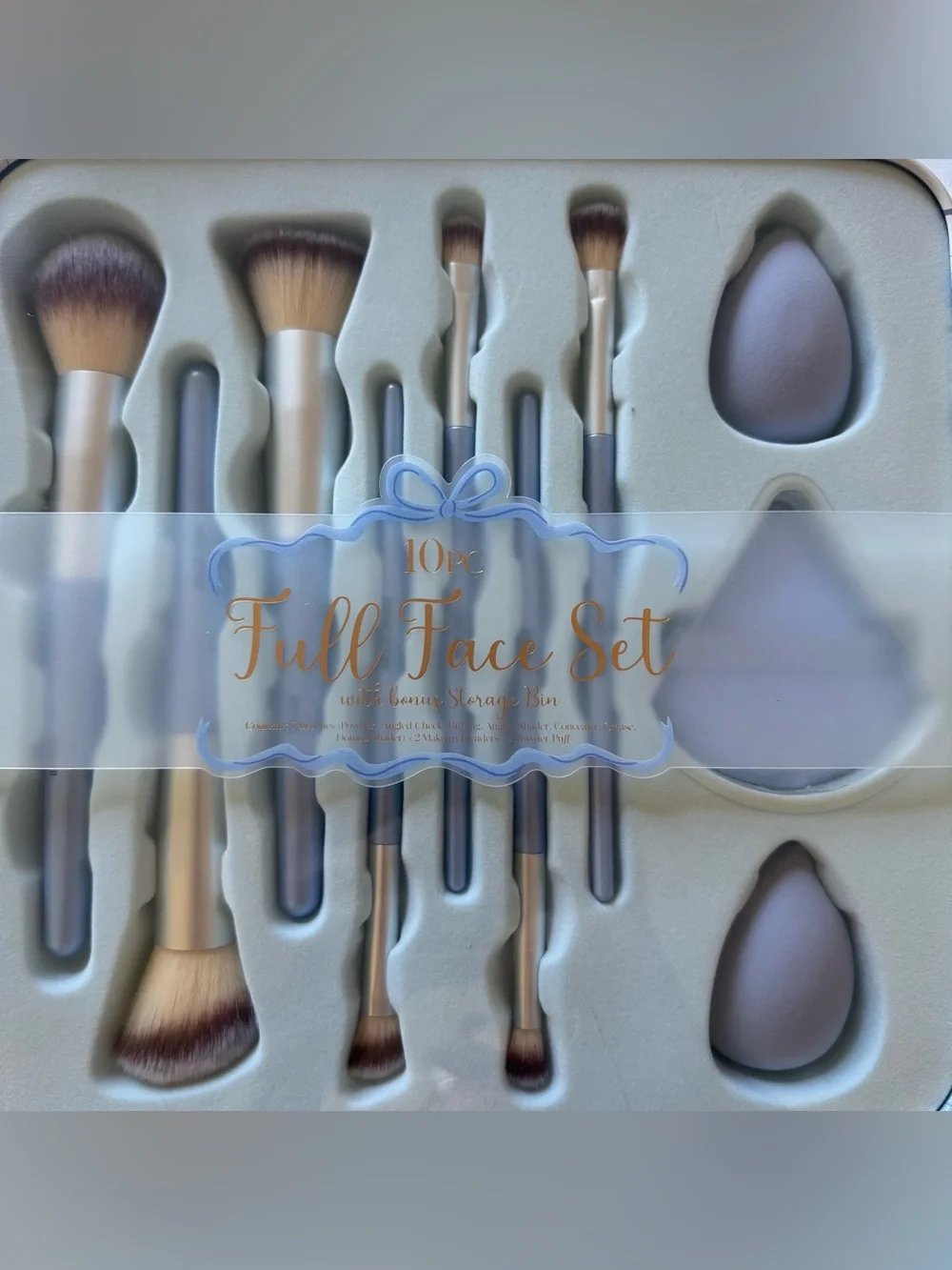 Primrose Powder Blue | 10pc Makeup Brush Tin